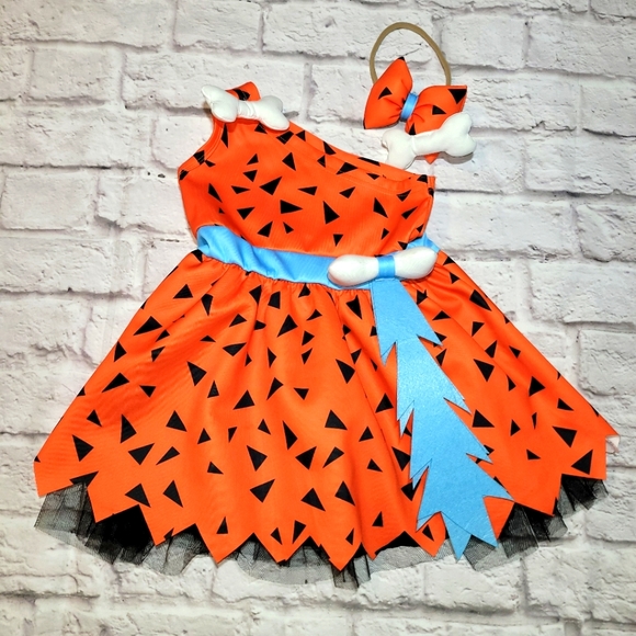 Toddler Girl Bam Bam Costume - Picture 2 of 7